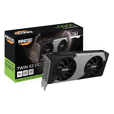 Inno3D GeForce RTX5060Ti 8GB Twin X2 OC 128Bit GDDR7 Ekran Kartı N506T2-08D7X-193075N