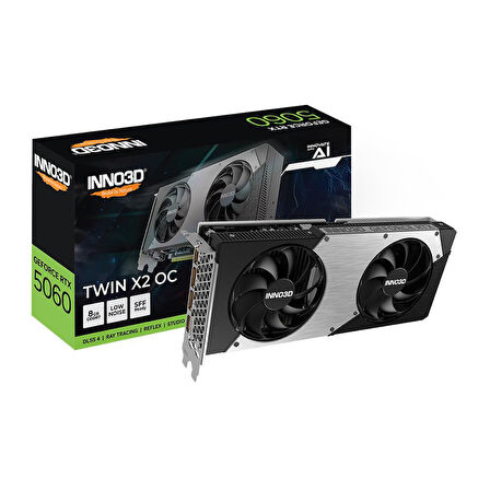 Inno3D RTX5060 8GB Twin X2 OC 128Bit GDDR7 Ekran Kartı N50602-08D7X-195070N