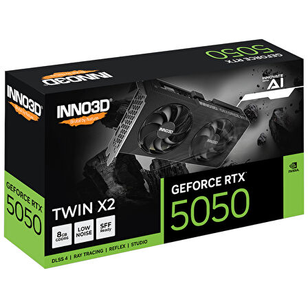 INNO3D GeForce RTX 5050 TWIN X2 8GB GDDR6 128Bit DLSS 4 Ekran Kartı N50502-08D6-174071N