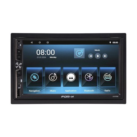 FOR-X X-970-7'' ANDROİD-4/64GB-4 ÇEKİRDEK-WİFİ-BT-KABLOSUZ CARPLAY-HD KAMERA HEDİYELİ DABIL TEYP