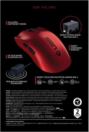 Razer Viper V3 PRO Sentinels Edition RZ01-05120400-R3M1 Ultralight Optik 35K Kablosuz Oyuncu Mouse