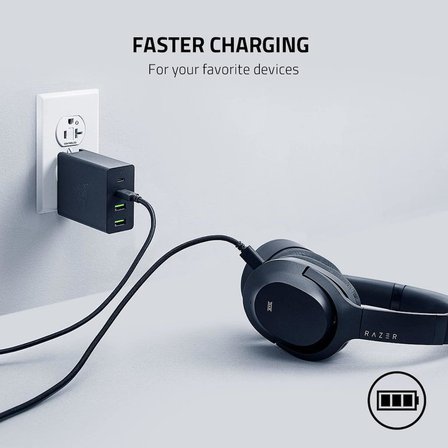 Razer USB-C GaN 130W Hızlı Şarj Adaptörü 4 Portlu (2x USB-C + 2x USB-A)