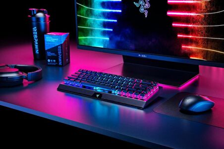 Razer BlackWidow V3 Mini Phantom Ed US Layout HyperSpeed Green Switch Mekanik Oyuncu Klavyesi