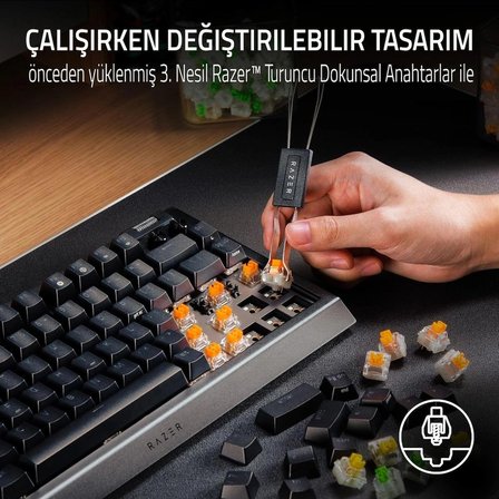 Razer BlackWidow V4 Siyah RZ03-05000400-R3E1 %75 US Layout RGB Tactile Switch Kablolu Mekanik Oyuncu Klavyesi