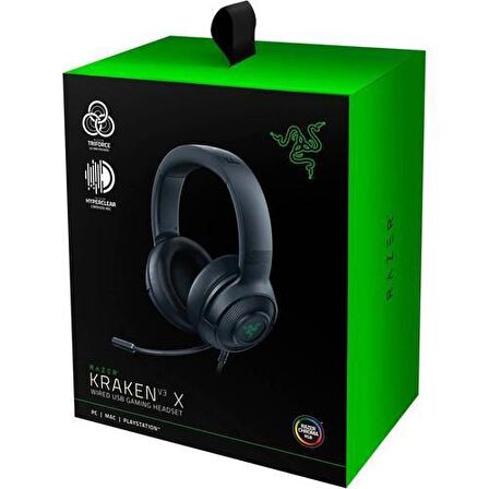 Razer Kraken V3 X Mikrofonlu Stereo RGB Gürültü Önleyicili Oyuncu Kulak Üstü Kablolu Kulaklık