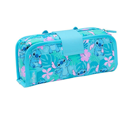 Stitch Şirin Geniş Kapasiteli Çift Fermuarlı Kalem Kutusu