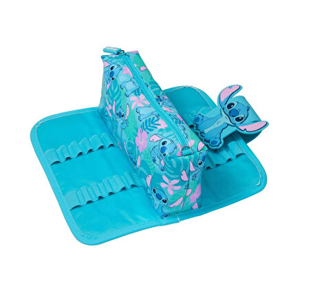 Stitch Şirin Geniş Kapasiteli Çift Fermuarlı Kalem Kutusu