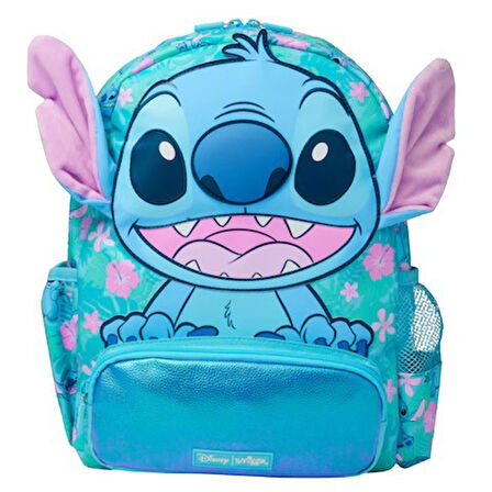 Smiggle Stitch 36 cm Anaokul Ve İlkokul Aşırı Şirin Çanta Kapüşon Detaylı 
