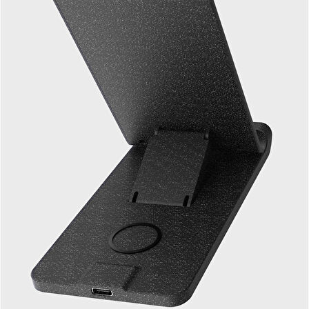 Uniq Vertex Duo 2in1 MagSafe 15W Şarj Standı - Siyah