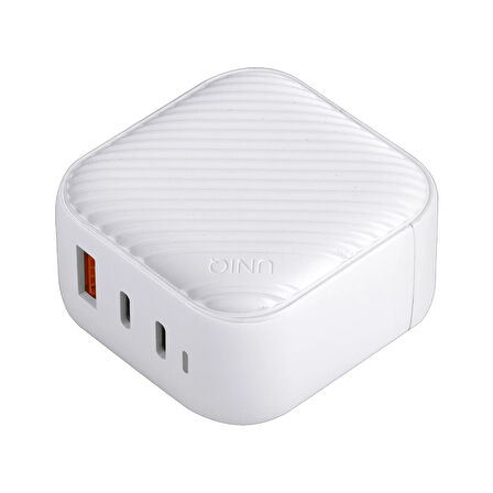 Uniq Verge Pro GaN66 65W PD Hızlı Şarj Aleti - Beyaz