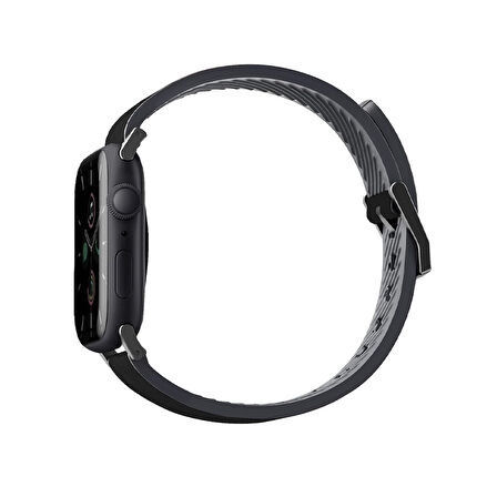 Uniq Straden Apple Watch 42-44-45-46-49mm Su Geçirmez Deri Kordon - Siyah