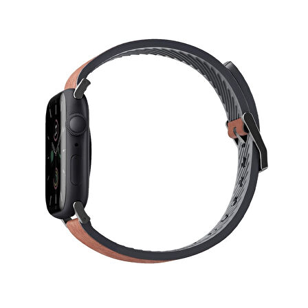 Uniq Straden Apple Watch 42-44-45-46-49mm Su Geçirmez Deri Kordon - Kahverengi
