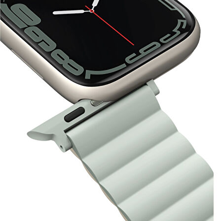 Uniq Revix Reversible Watch Ultra 49mm Manyetik Kordon - Yeşil-Bej