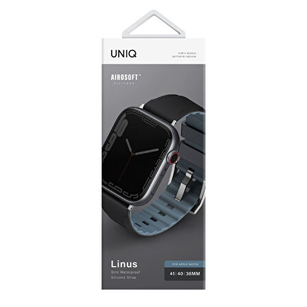 Uniq Linus Airosoft Watch 49/45/44/42mm Silikon Kordon - Siyah