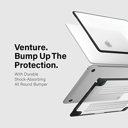 Uniq Venture Hybrid Macbook Air 13 (2022) Kılıf - Siyah