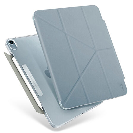Uniq Camden iPad 2022 10.9 (10.Nesil) Katlanabilir Tablet Kılıfı - Mavi
