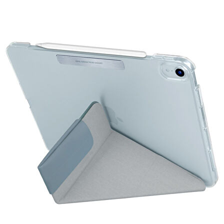Uniq Camden iPad 2022 10.9 (10.Nesil) Katlanabilir Tablet Kılıfı - Mavi