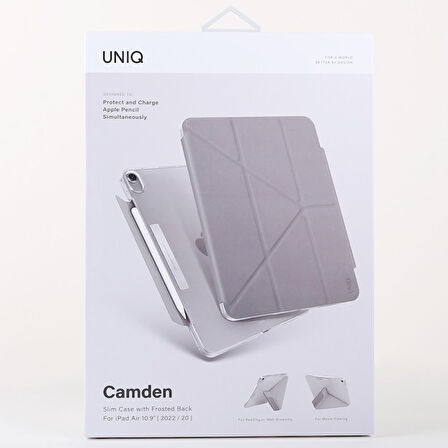 Uniq Camden iPad 2022 10.9 (10.Nesil) Katlanabilir Tablet Kılıfı - Mavi