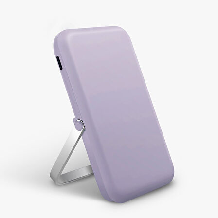 Uniq Hoveo 5.000mAh Magsafe Standlı Powerbank - Lila