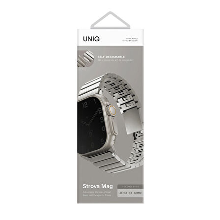 Uniq Strova Watch 42/44/45/46/49mm Çelik Kordon - Gümüş
