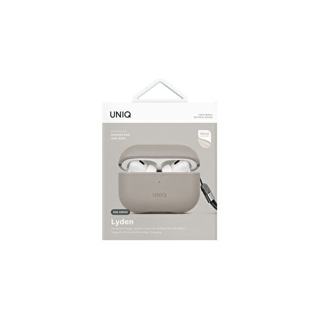 Uniq Lyden DS AirPods Pro 2 (2.Nesil) Deri Kılıf - Bej