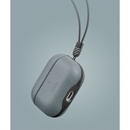 Uniq Lyden DS AirPods Pro 2 (2.Nesil) Deri Kılıf - Mavi