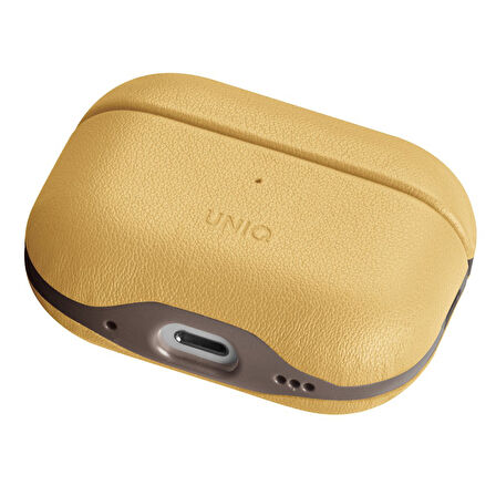 Uniq Lyden DS AirPods Pro 2 (2.Nesil) Deri Kılıf - Sarı