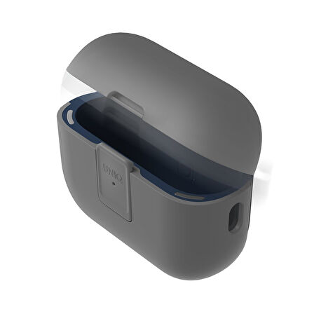 Uniq Clyde Kilitli Airpods Pro 2 (2.Nesil) Kılıf - Gri