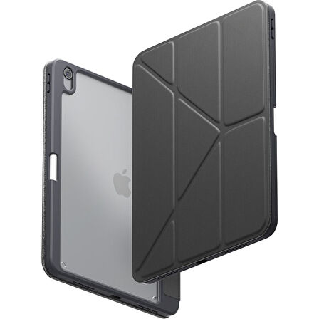 Uniq Moven iPad Air 11 (2024) Standlı Tablet Kılıfı - Gri
