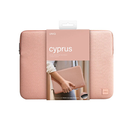 Uniq Cyprus Su Geçirmez Neopren Kumaş 14inç Laptop Çanta - Pembe