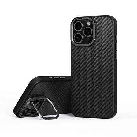 Uniq Keva Max iPhone 16 Pro MagSafe Karbon Kılıf - Siyah