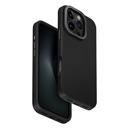 Uniq Keva Max iPhone 16 Pro MagSafe Karbon Kılıf - Siyah