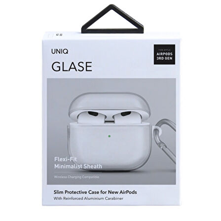 Uniq Glase AirPods 4 (4.Nesil) Silikon Kılıf - Şeffaf