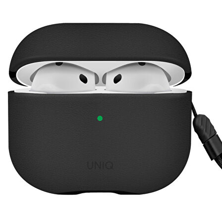 Uniq Lyden DS AirPods 4 (4.Nesil) Deri Kılıf - Siyah