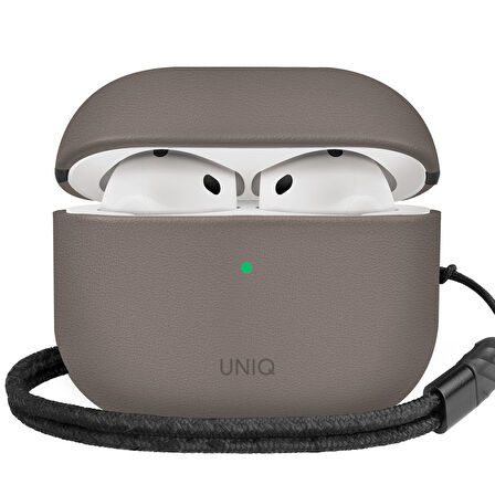 Uniq Lyden DS AirPods 4 (4.Nesil) Deri Kılıf - Titan Gri