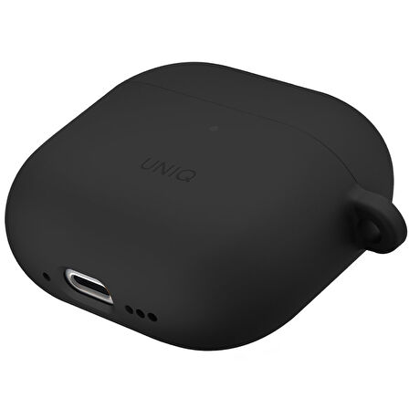 Uniq Nexo AirPods 4 (4.Nesil) Silikon Kılıf - Siyah