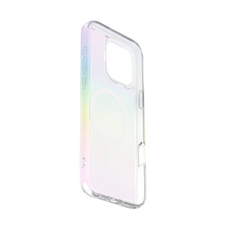 Uniq Iridescia iPhone 16 MagSafe Rainbow Kılıf - Şeffaf