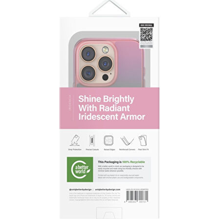 Uniq Iridescia iPhone 16 Pro MagSafe Rainbow Kılıf - Pembe