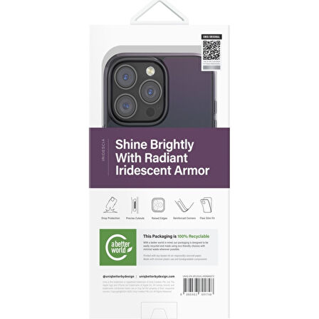 Uniq Iridescia iPhone 16 Pro Max MagSafe Rainbow Kılıf - Siyah