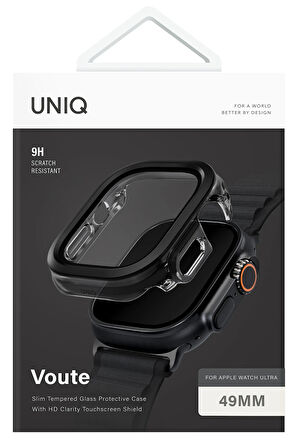 Uniq Voute Watch 49mm Camlı Ekran Koruyucu - Siyah