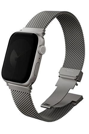 Uniq Dante Pro Watch Ultra 41mm Çelik Örgü Kordon - Gri