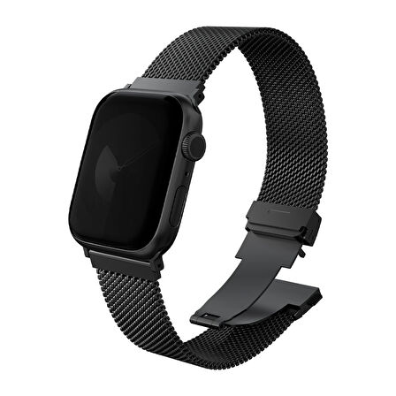 Uniq Dante Pro Watch 44/45/46/49mm Çelik Örgü Kordon – Siyah