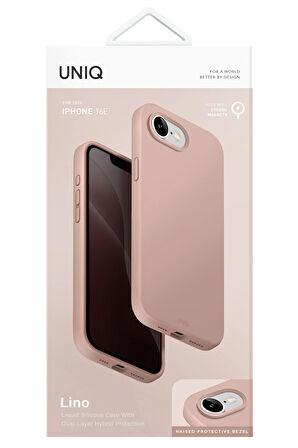 Uniq Lino Hybrid iPhone 16E MagSafe Kılıf - Pembe