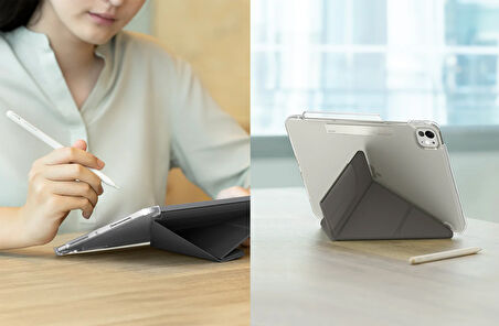 Uniq Camden iPad 2025 10.9 (10.Nesil) Katlanabilir Kılıf - Bej