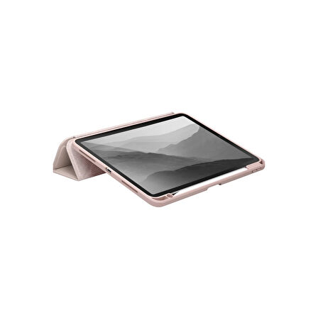 Uniq Moven iPad 2025 10.9 (10.Nesil) Standlı Tablet Kılıfı - Pembe