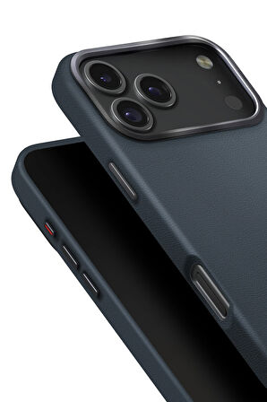 Uniq Lyden Apple iPhone 17 Pro Max MagSafe Deri Kılıf - Mavi