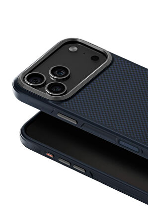 Uniq Keva Max iPhone 17 Pro Max MagSafe Karbon Kılıf - Mavi