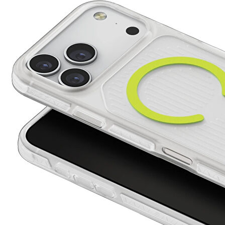 Uniq Combat Active iPhone 17 Pro MagSafe Kılıf - Fosforlu Yeşil
