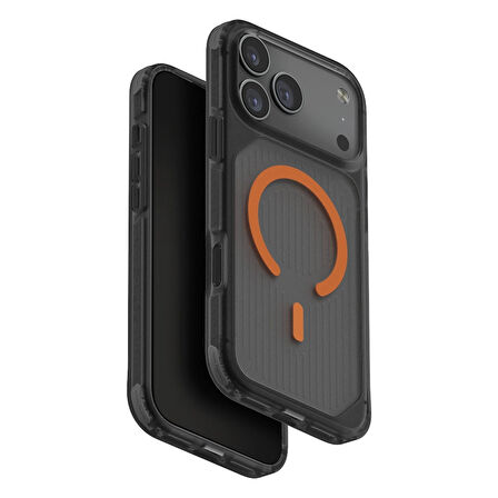Uniq Combat Active iPhone 17 Pro Max MagSafe Kılıf - Siyah-Turuncu