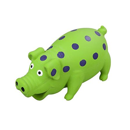 Pawise Renkli Benekli Domuz Köpek Oyuncağı 18 x 9 x 7,5 cm